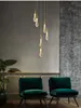 Langer moderner Kristall-Kronleuchter für Treppen, luxuriöse Wohndekoration, hängende Kristalllampe, große Villa, Flur, LED-Leuchte
