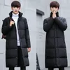 Black Winter Parkas Mens Jacket Autumn Long Jackets Men Casual Warm Thick Cosy Coats Windbreaker Waterproof Male Parka 210524