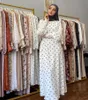 민족 의류 이슬람 Abaya 인쇄 맥시 드레스 시폰 Hijab 카디건 기모노 긴 가운 가운 주바 중동 라마단 이드 아랍 이슬람