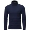 Höst Mode Ny Mens Tunna tröja Slim Fit Ungdom Stripe Strikkad Bottom Sweater Outdoor Casual Wear