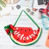 Home decorations summer watermelon wooden door hanging house number bow WELCOME Decorative pendant