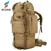 70L large Backpack Outdoor Sports Bag 3P Military Tactical Bags For Hiking Camping Climbing Waterproof Wear-resisting Nylon Bag Y0721