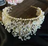 Casamento Beads Beads Headband Flor Floral Crown Tiara Cristal Strass Headpiece Princesa Jóias Set Beading Coroas Tiaras Brincos Moda Cabeça Cabeça