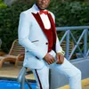 2021 Mint Green Groom Tuxedos Wedding 3 sztuk (Kurtka + Spodnie + Velvet Vest) Prom Party Kolacja Data Blazers Terno Masculino Costume Homme Slim Fit