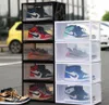Последняя прозрачная коробка для хранения обуви 38x26x20 см, многофункциональная и большая емкость, различные стили на выбор, поддержка настройки