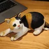 31cm Cute Lifelike 3D Cat Plush Toys Stuffed Soft Animal Doll Simulation Sleep Pillow Sofa Cushion Cartoon Doll Home Decor Gift LA296