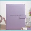 Notes Supplies Office School Business & Industrialaron Color A6 Notepads Binder Pu Clip-On Leather Loose Leaf Notebooks Er Notebook. Journal