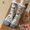 Chaussettes de dessin animé de mouton mignon chaussettes d'hiver chaussettes de sol chaudes épaisses chaussettes de sommeil respirantes douces année cadeau exquis chaussette de Noël 211204