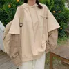 Deepown Kawaii Hoodies Kore Tarzı Kazak Kadın Bahar Moda Bayanlar Pamuk Uzun Kollu Üst Streetwear Splice Hoody 210816