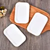Birthday Party Disposable Cake Dishes Dinnerware Rectangle White Paper Plates Waterproof BBQ Tableware