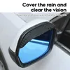 2 uds Universal Auto Parts espejo retrovisor Protector lluvia cubierta coche ceja negro transparente