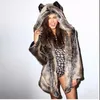 faux wolf fur.