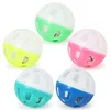 Pet Toys Hollow Plastic Pet Cat Colourful Ball Toy With Small Bell Lovable Bell Voice Plastic Interactive Tinkle Puppy parrot Playing Toys