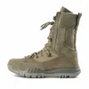 Army Boots Military Men Tactical Sage Green Rubber Mid-Calf Combat 211022