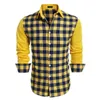 Men's Casual Shirts 2022 Spring Fashion Men Plaid Long Sleeve Button Down Quality Streetwear 4 Colors Shirt Tops Tees Male Clothing