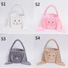 En gros Longue Oreille Sac De Pâques Festive Doux En Peluche Lapin De Pâques Panier Mignon Lapin Visage Seau En Plein Air Portable Shopping Sac À Main