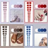 24 Pcs Tips Medium Long False Nail Bars Matt Color Gourd Shape Ballet Women Fake Nails for Foot