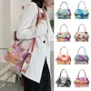 Crocodile Women Square Bag Tie-dye Shoulder Bag Gradient Color Crossbody Bag Handbag Totes Messenger Bags Chain Coin Purses