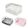 Eyebrow Tools & Stencils Q1QD 6 Rolls Dustproof Eyelash Tape Cutter False Dispenser Acrylic Multi-Grids Tapes Storage Box