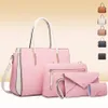 Na moda Fresca Pu Senhoras Sacos de Moda Color Misturada Bolsa Bolsa Grande Capacidade 4 Piece Design Womens Saco De Ombro