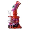 Bangs en verre uniques Octopus Heady Différents styles d'Halloween Hookahs Showehead Percolate Perc Oil Dab Rigs 14mm Joint femelle avec bol Conduites d'eau