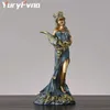 Юрифвна Греческая богиня удачи и удачи Статуатрисин ослепленная дама, держащая рог богатства римских фигурных фигурок дома 210607