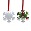 NEW 2021 Sublimation Blank Christmas Ornament Double-Sided Xmas Tree Pendant Multi Shape Aluminum Plate Metal Hanging Tag Holidays Decoration Craft