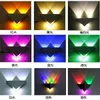 Triangel LED-vägglampor 85-265V 3W 4W 5W FOYER CORRIDOR BALCONY AISLE sovrumslampa varm vit RGB svart silverlock till sänglampan
