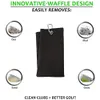 Folded Microfiber Waffle Golf Towel with Carabiner Clip Sports Running Yoga Soft Towels6000774