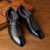 Autumn Man Leather Shoes Slip On Flats Oxford Business Office Formal Wedding Shoe Pointed Toe Men Dress Leather Shoes 669 H1125