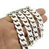 12mm Thick Heavy Chain 18k White Gold Filled Classic Curb Chain Men Necklace 60cm Long Solid Classic Present