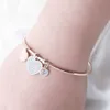 Rose Gold aço inoxidável pulseiras para mulheres charme de cristal fácil gancho pode abrir pulseiras pulseiras Bohemia meninas jóias presente 2020 q0719