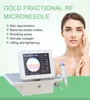 Ny produkt Micro Needle Fractional RF Maskin för hudstramning Lyftar Scar Wrinkle Avlägsnande Pore Removal Portable Gold Microneedle 4 Tips