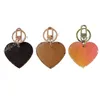 Femmes Keychain Heart Key Ring Migne Pu Chain Sac charme Boutique Support de voiture Design Accessoires 9 Couleurs