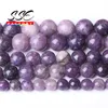 Andra naturstenpärlor Purple Lepidolite Rund för smycken som gör DIY -armbandhalsbandstillbehör 15 '' 4/6/8/10/12mm Wynn22