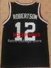 Retro throwback sömnad broderi #12 Oscar Robertson Cincinnati baskettröja Anpassa valfritt nummer och spelarnamn NCAA XS-6XL