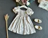 Mädchen Blumen bedruckte Kleider INS Sommer Kinder Rüschen Puffärmel Kleid koreanischen Stil Kinder Chiffon Kleidung A69951784284