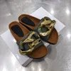Gold Chain Sandals Platform Slides Women Summer Slippers Flat Thick Sole Open Toe Casual Slipper Comfort Real Leather Beach Shoes Mules