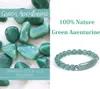 8MM Healing Stone Strand Armband Naturlig Ädelsten Stretch Beads Bar Rektangel Chakra Kristall Energi Berlock Armband Handgjorda smycken för kvinnor