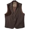 Herenvesten mannen vintage vest Brits retro pak kraag casual stiksel slanke revers instelling pakken phin22