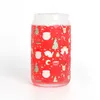 Farbwechselnder Glasbecher für kalte Getränke, Weihnachtsmuster, Büro, Zuhause, Party, Trinkgeschirr