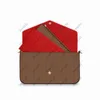 Дизайнерская сумка Женская натуральная кожа Lady Bag сумка через плечо 3 шт. / Компл. Сумки на плечо Коричневый цветочный клатч Кошелек Сумки-мессенджеры с коробкой, код даты, серийный номер