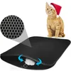 Tapis de litière pour chat Tapis de trappeur de litière en EVA double couche avec couche inférieure imperméable litière antidérapante pour animaux de compagnie Tapis de lit pour chat 210713