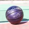 Spalding 24K Black Mamba Merch 기념판 농구 공 PU 내마 저항성 뱀인 크기 7 진주 자주색