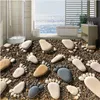 Wallpapers Wellyu 3D Cubes Small Feet Pebbles Bathroom Floor Painting Custom Large Fresco Pvc Waterproof Thick Wearable Papel De Parede