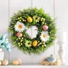 Decorative Flowers & Wreaths Easter Wreath Door Hanging Rattan Dan Pendant Sunflower Layout Scene Home Party Decoration Garden Garlands