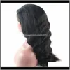 Волна кузова кружева передняя парик бразильская девственница человеческие волосы полные кружевные парики для женщин натуральный цвет pwxv4 r7byf