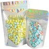 Resealable Stand Up Zipper Bags Aluminum Foil Pouch Plastic Holographic Smell Proof Bag Food Storage Packaging