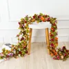 Flores decorativas grinaldas de flor artificial videira de videira loft plantas de simulação de decoração de casa falsa para fundo de casamento