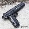 Militär WW2 Vapen Moc Motoriserad pistolbyggnadsblock AWM MAUSERS 98K Shotgun Benelli M4 Super 90 Maxim Glock C96 Ingram M10 MP5 QBZ 95 Uzi Desert Eagle Modell Bricks Leksaker